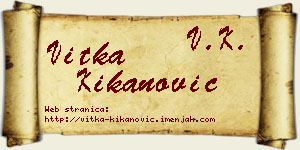 Vitka Kikanović vizit kartica